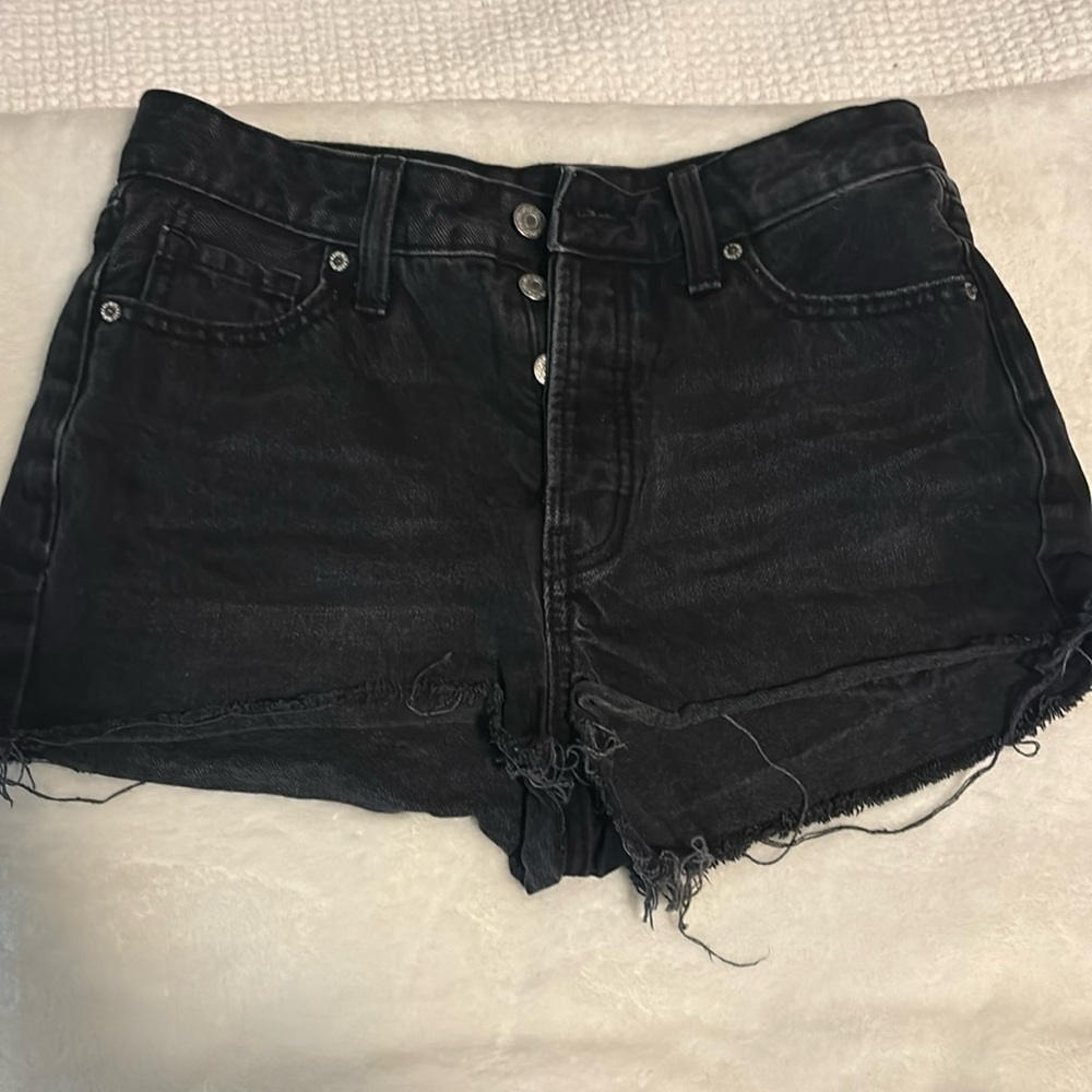 Black Jean shorts